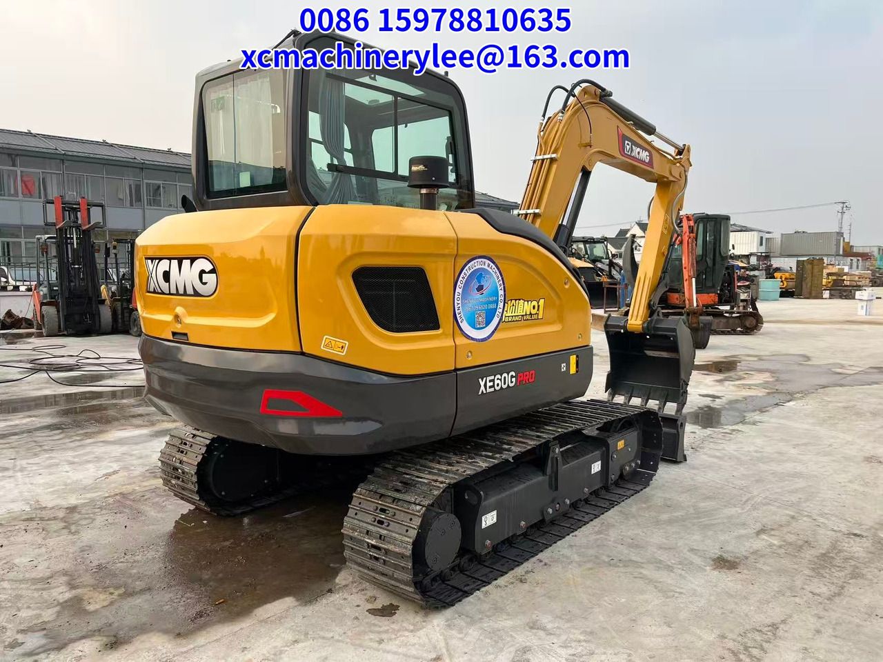 2026 XCMG XE60GPRO crawler excavator, rear three-quarter view 2026 XCMG XE60GPRO crawler excavator, rear three-quarter view