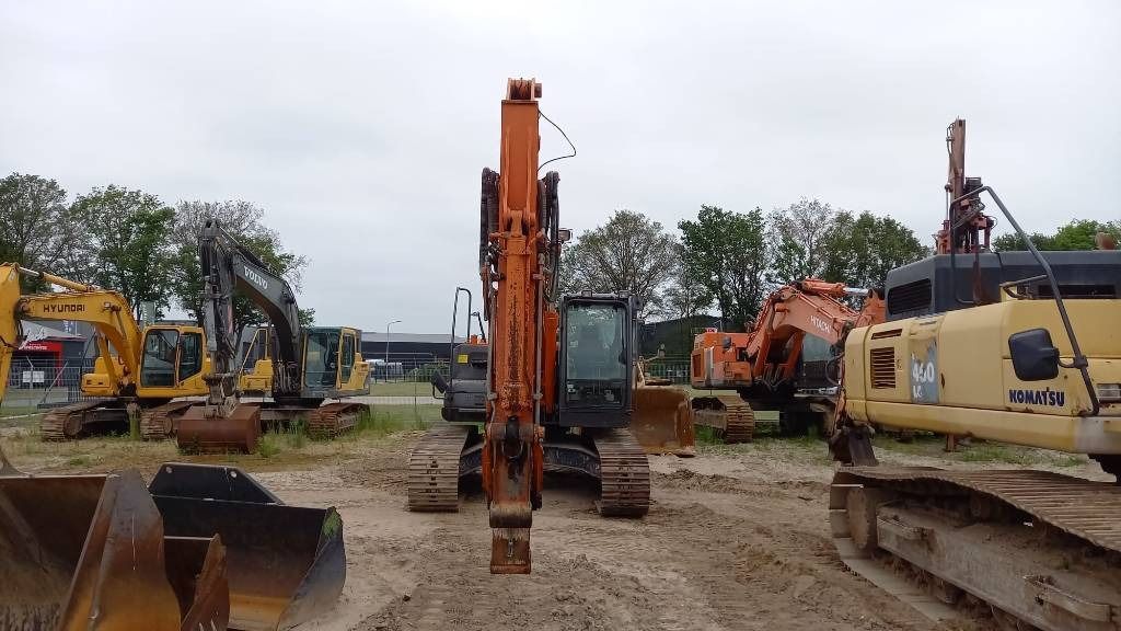 2012 Hitachi ZX210LC-3 crawler excavator, front view 2012 Hitachi ZX210LC-3 crawler excavator, front view