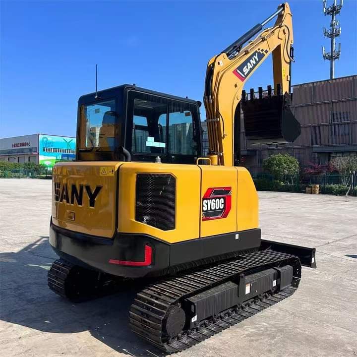2025 Sany SY60C excavator, rear three-quarter view 2025 Sany SY60C excavator, rear three-quarter view