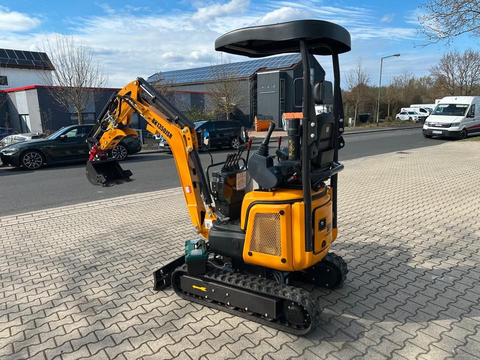 Berger Kraus BK1350JSR mini excavator, rear three-quarter view