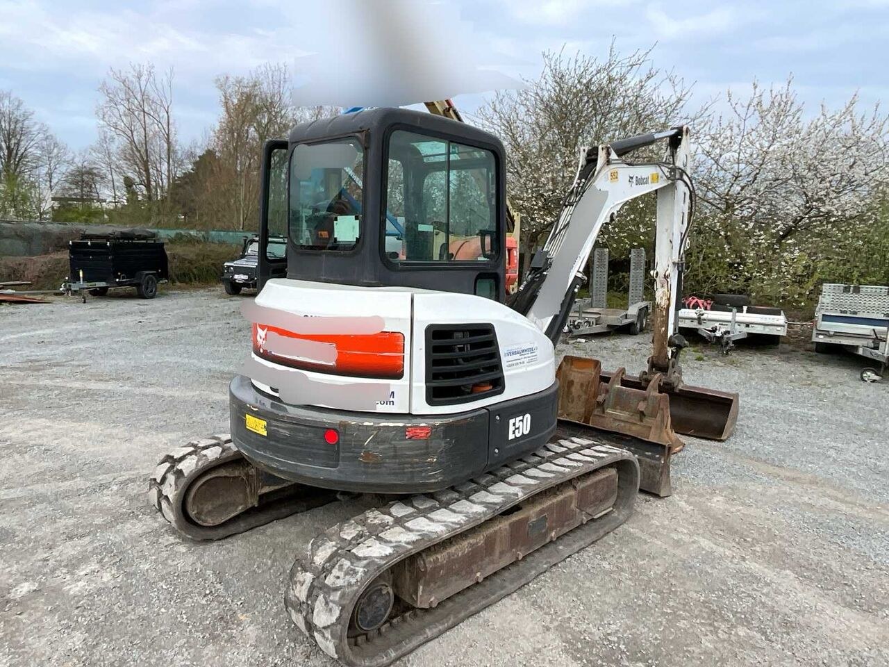 2017 Bobcat E50 crawler excavator, rear three-quarter view 2017 Bobcat E50 crawler excavator, rear three-quarter view