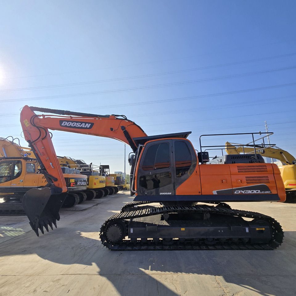2024 Doosan DX300LC-9C crawler excavator, side profile view