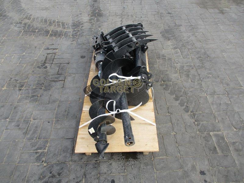 2025 Future mini excavator attachment auger and rake, high angle view