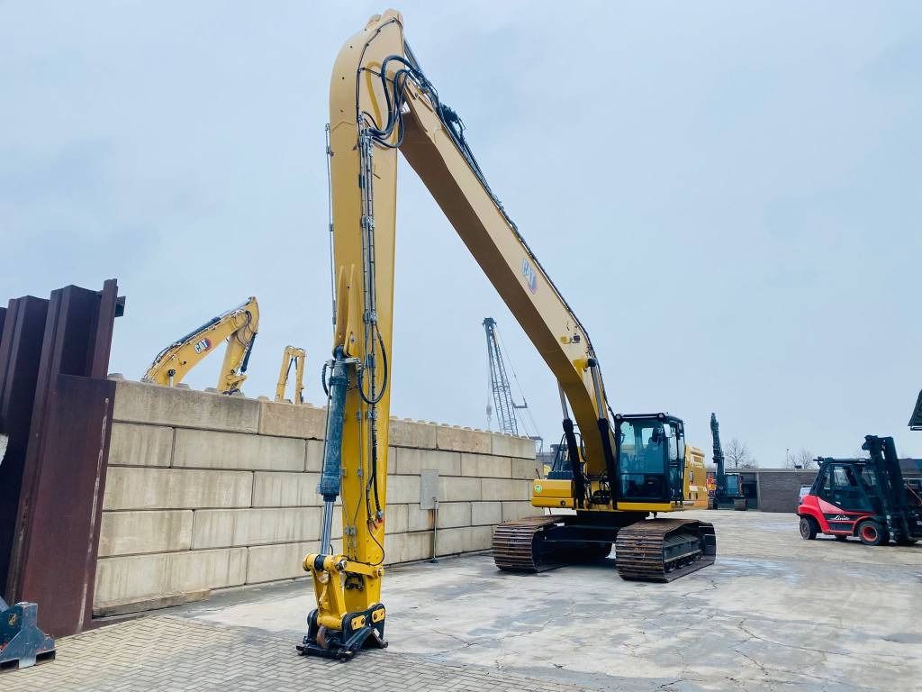2024 Caterpillar 330 crawler excavator, front three-quarter view