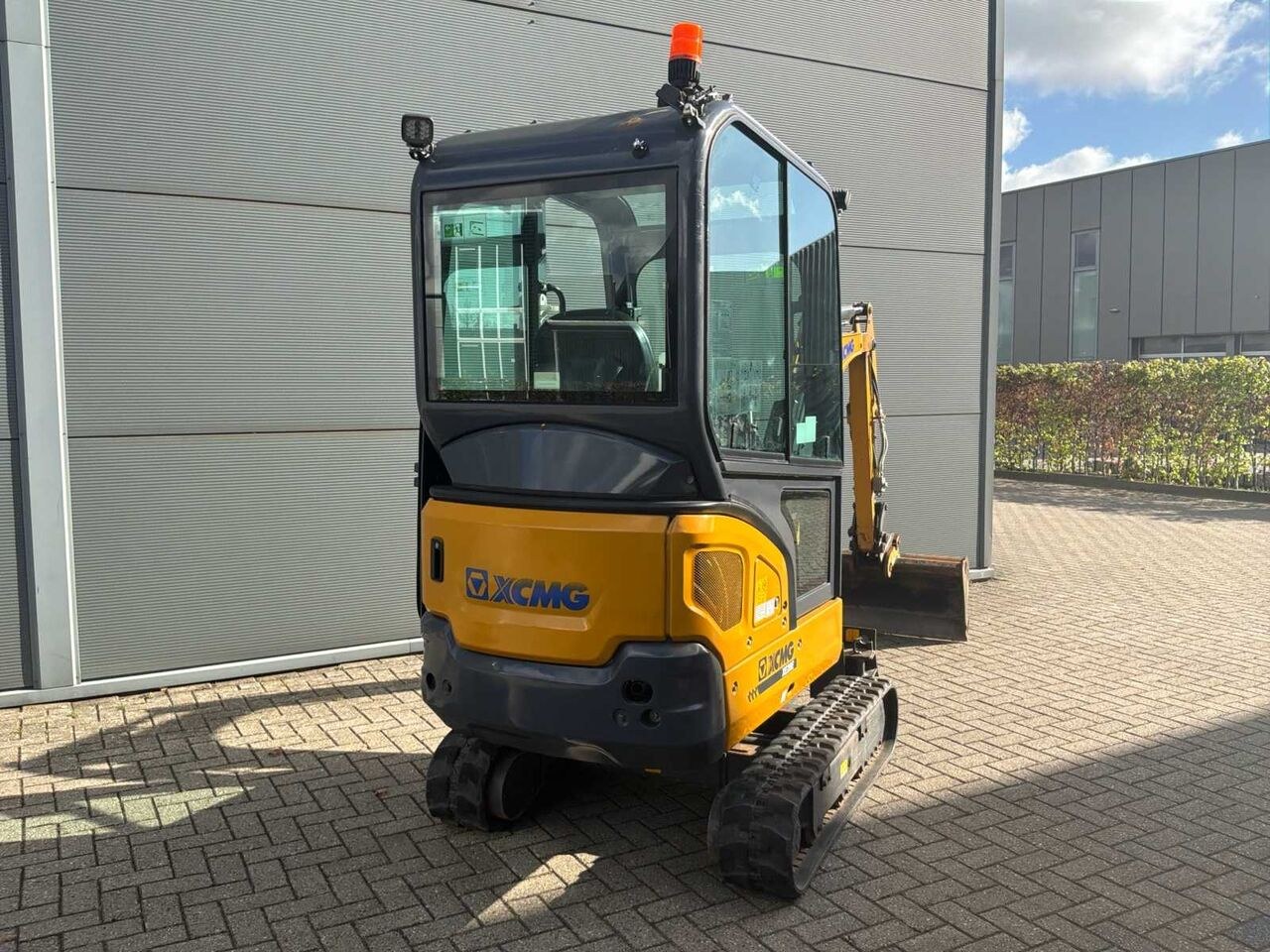 2024 XCMG XE20E mini excavator, rear three-quarter view