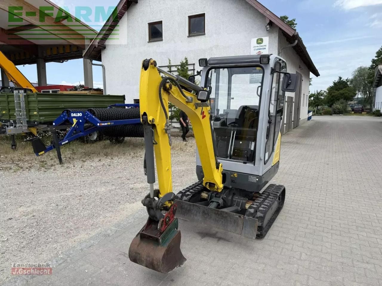 2019 Wacker Neuson ET16 mini excavator, front three-quarter view