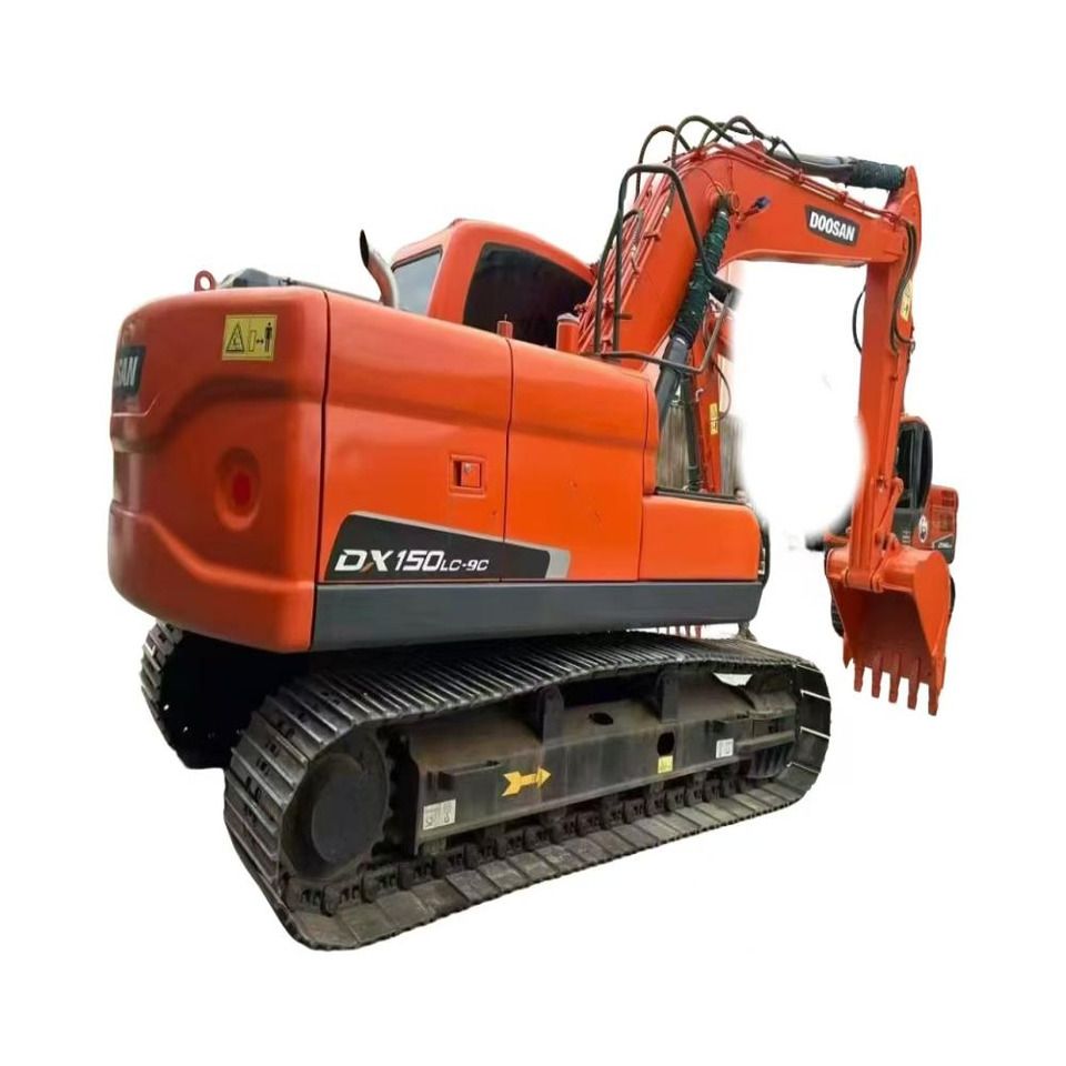 2023 Doosan DX150LC-9C crawler excavator, rear three-quarter view 2023 Doosan DX150LC-9C crawler excavator, rear three-quarter view