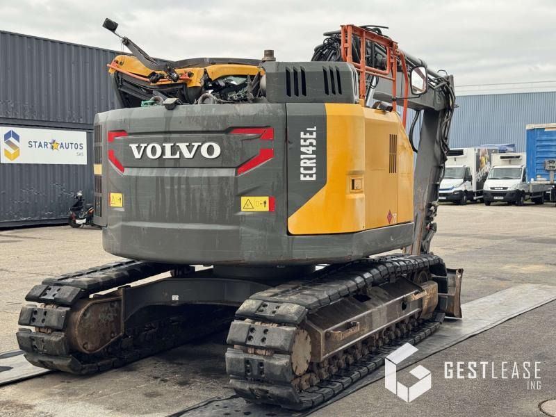 2018 Volvo ECR145EL crawler excavator rear view