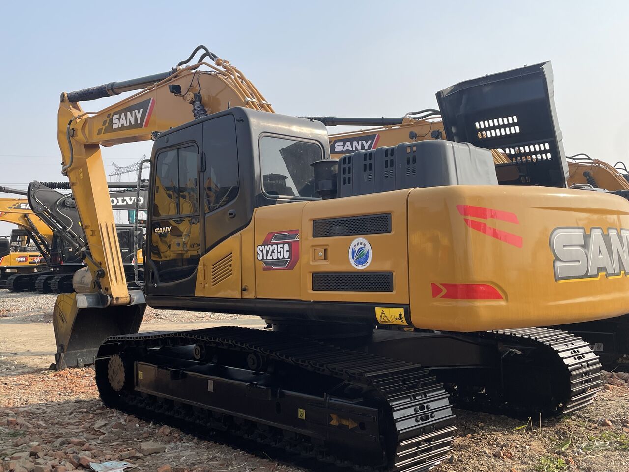 2023 Sany SY235C crawler excavator, rear three-quarter view