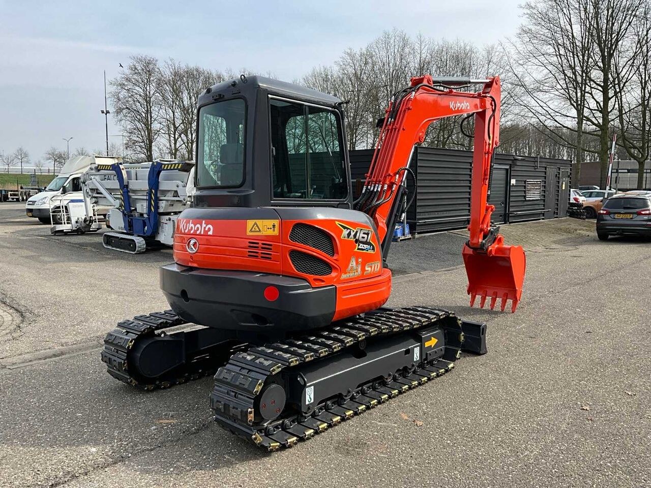 2012 Kubota KX161-3 mini excavator, rear three-quarter view