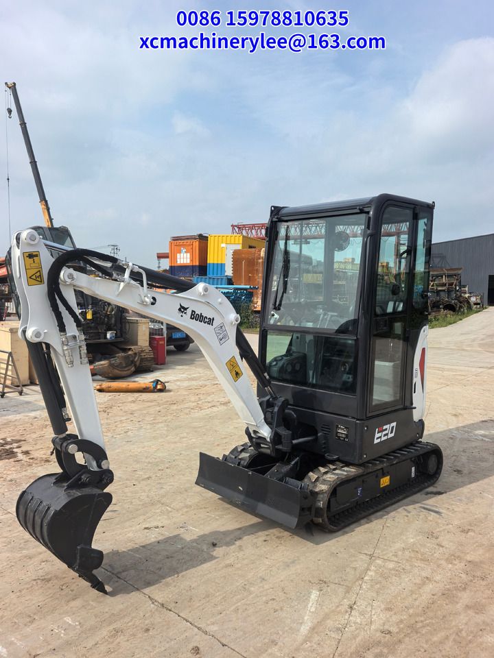 2023 Bobcat E20 mini excavator, front three-quarter view 2023 Bobcat E20 mini excavator, front three-quarter view