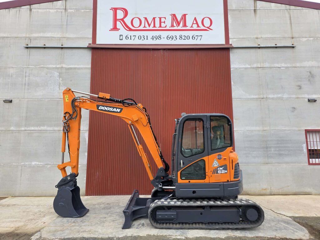 2020 Doosan DX62R-3 mini excavator, side view 2020 Doosan DX62R-3 mini excavator, side view
