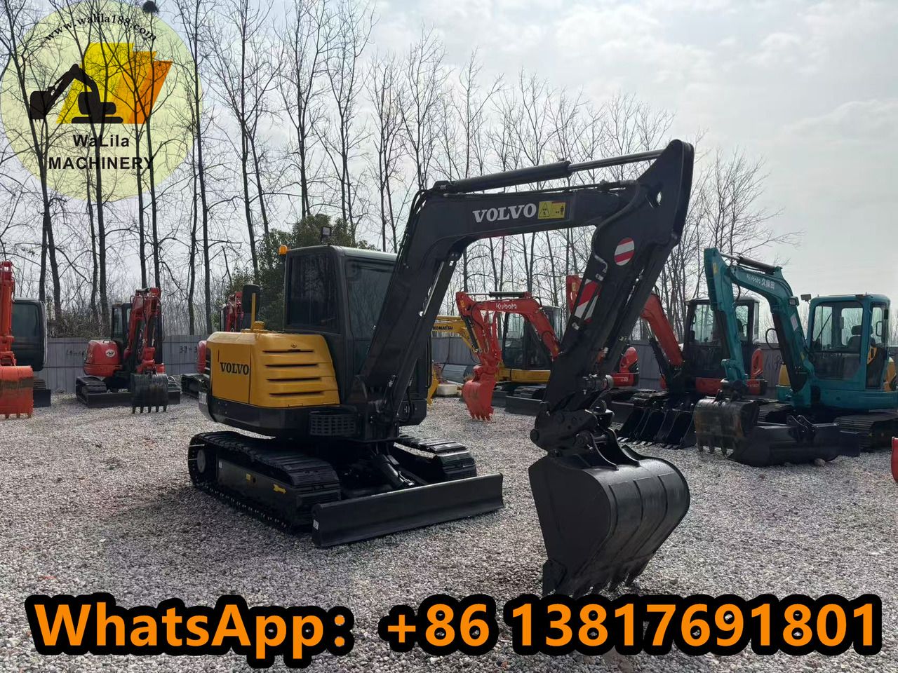 2023 Volvo EC60 mini excavator, side view 2023 Volvo EC60 mini excavator, side view