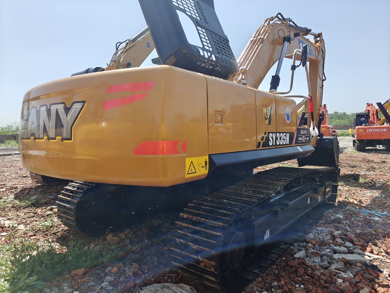 2023 Sany SY335H crawler excavator rear three-quarter view 2023 Sany SY335H crawler excavator rear three-quarter view