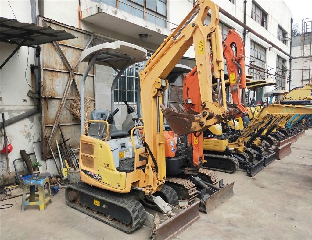 2023 Yanmar VIO 17 mini excavator, rear three-quarter view
