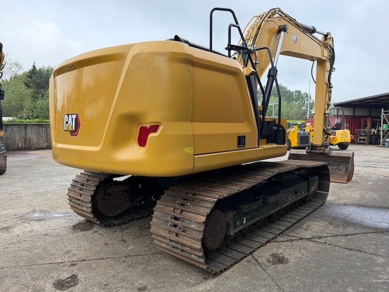 2020 Caterpillar 317 GC crawler excavator, rear three-quarter view
