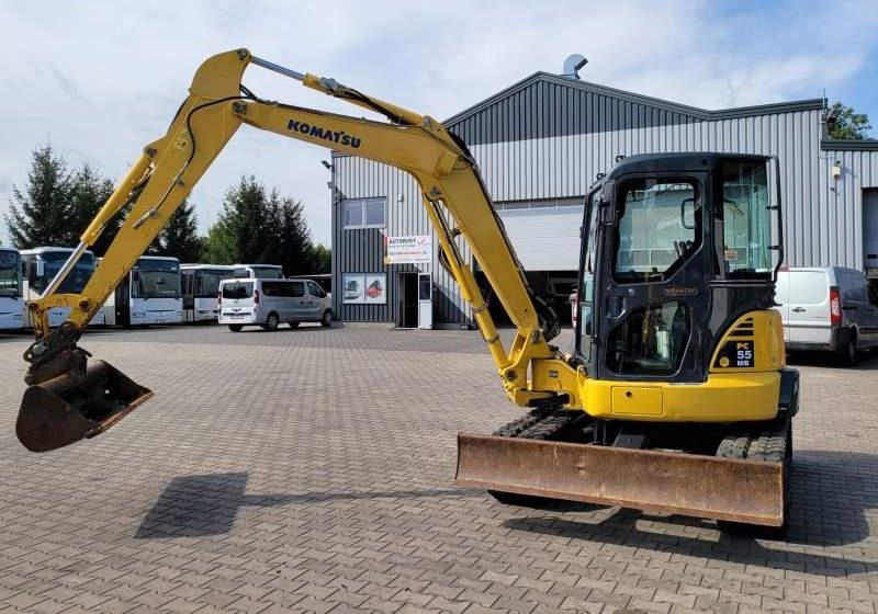 2014 Komatsu PC55MR-3 crawler excavator, side view
