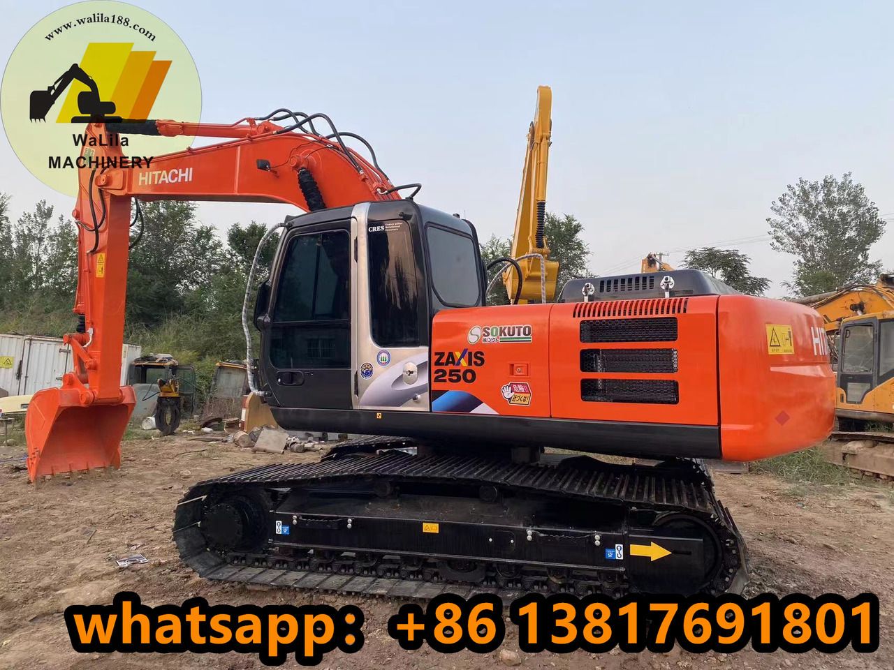2023 Hitachi Zaxis 250 crawler excavator side view 2023 Hitachi Zaxis 250 crawler excavator side view