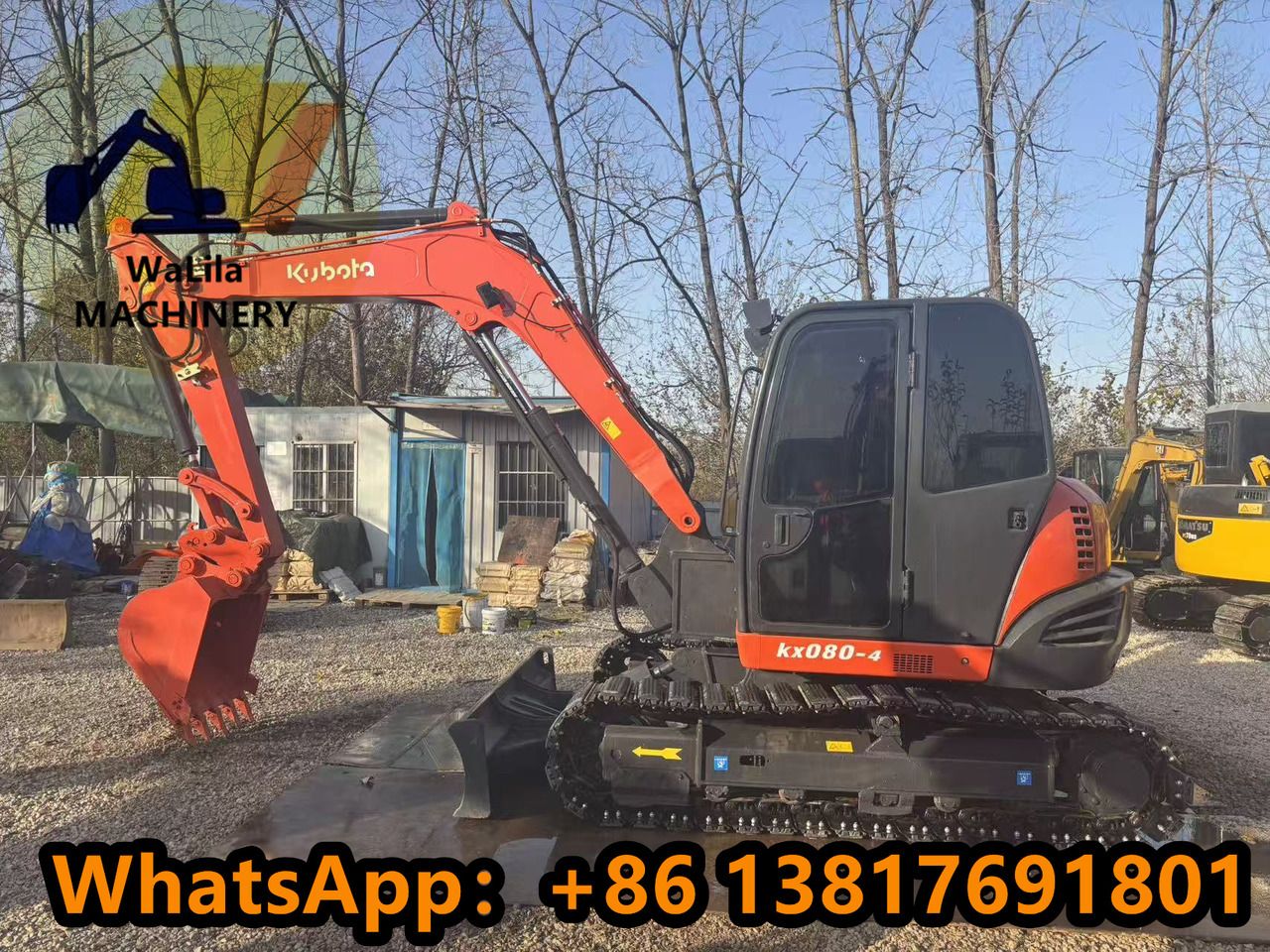 2023 Kubota KX080-4 mini excavator, side view