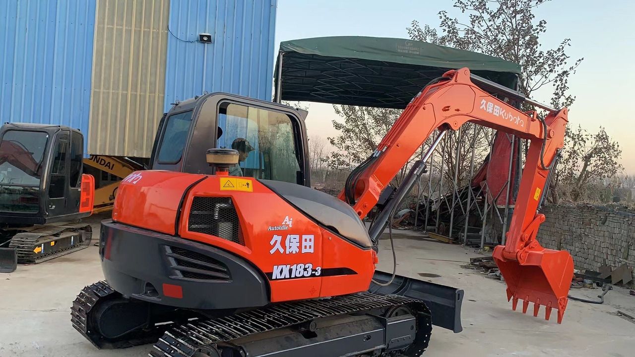 2024 Kubota KX183-3 mini excavator, rear three-quarter view 2024 Kubota KX183-3 mini excavator, rear three-quarter view