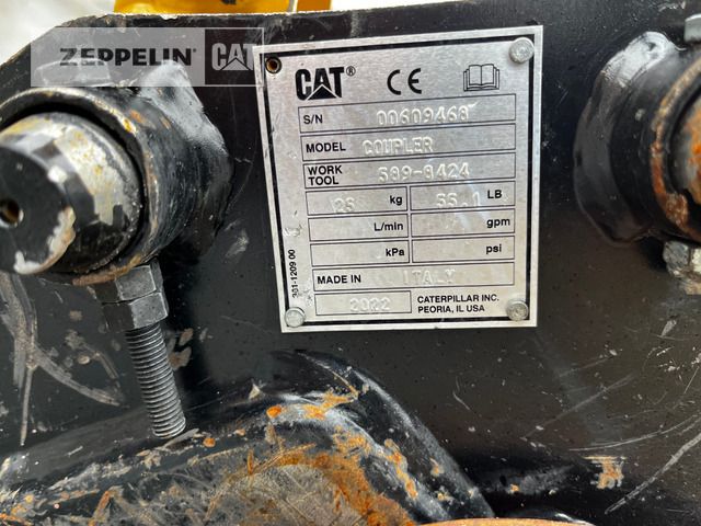 2021 Caterpillar 301.8-05A Mini Excavator attachment identification plate