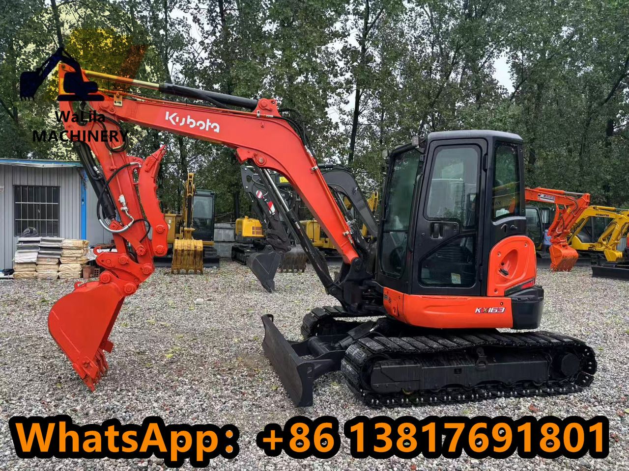 2023 Kubota KX163-5 mini excavator, side view