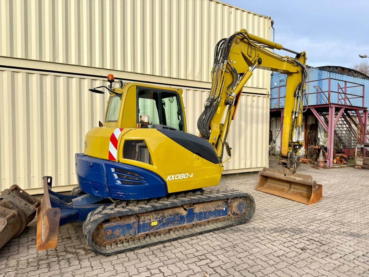 2016 Kubota KX080-4 mini excavator, side view