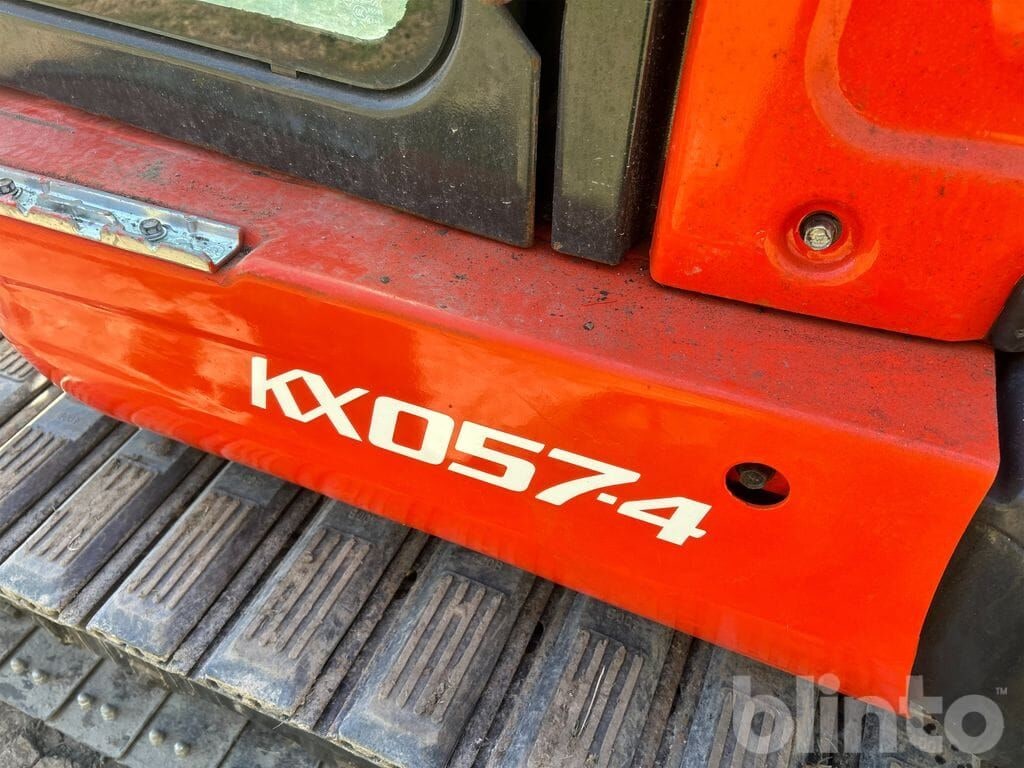 2023 Kubota KX057-4 model decal close-up 2023 Kubota KX057-4 model decal close-up