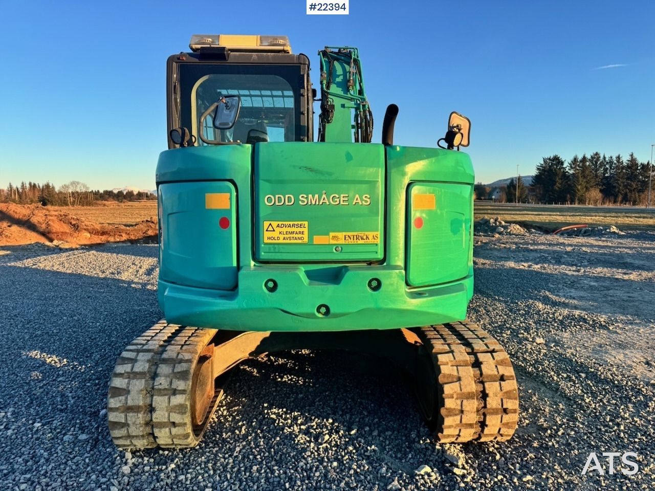 2016 Kobelco SK75SR-3E crawler excavator rear view