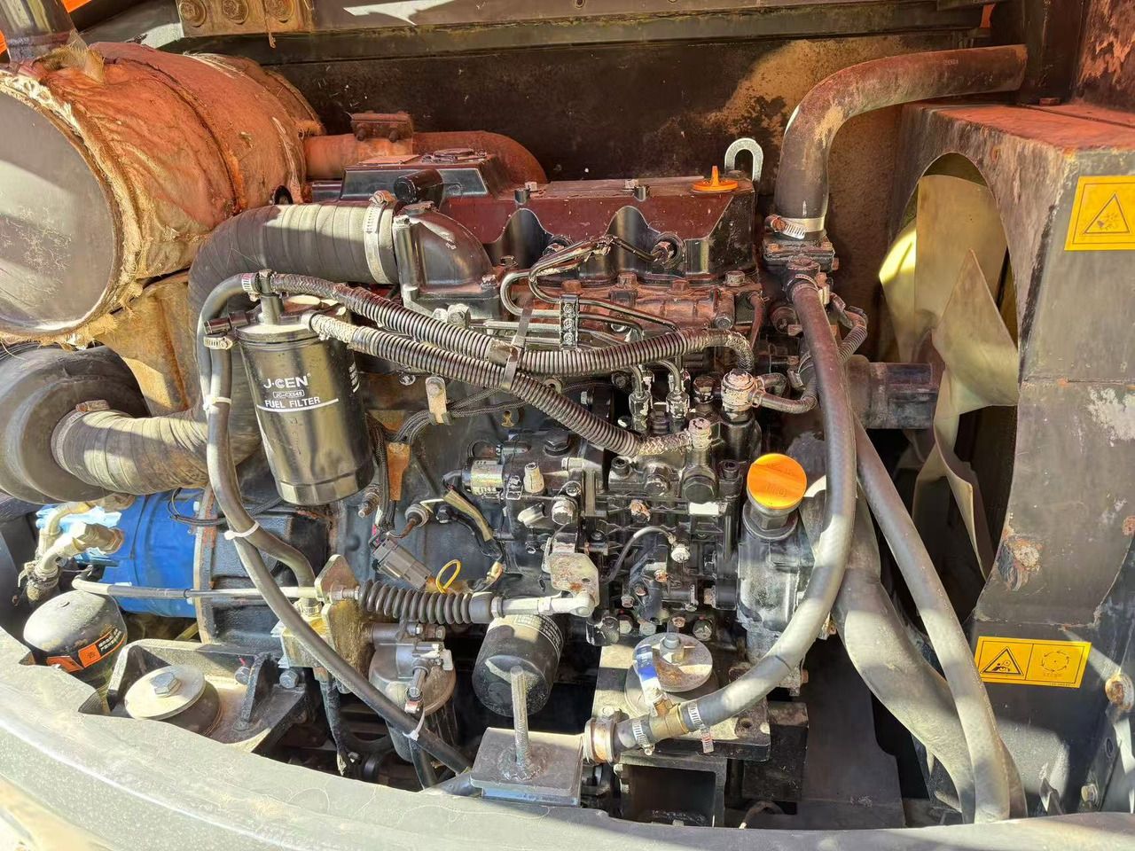 2023 Doosan DX60-9C mini excavator engine compartment view 2023 Doosan DX60-9C mini excavator engine compartment view