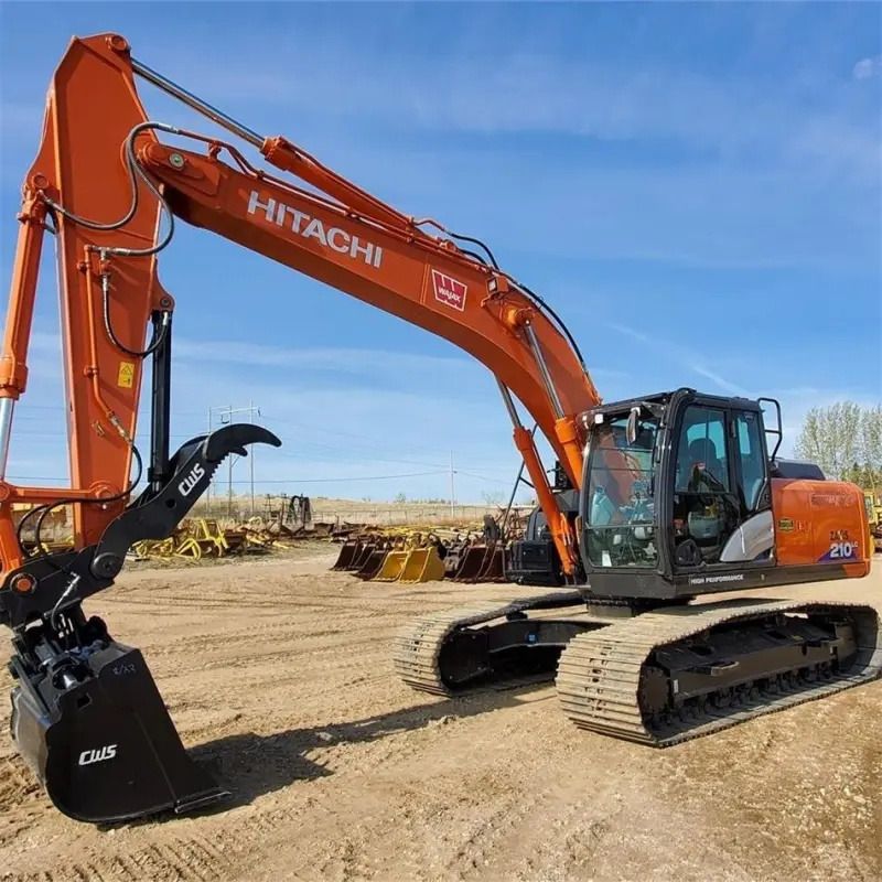Hitachi Zaxis 210LC crawler excavator, side view Hitachi Zaxis 210LC crawler excavator, side view