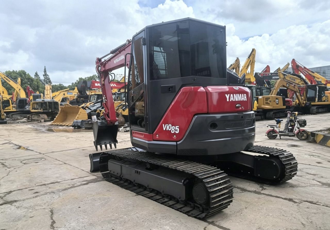 2025 Yanmar VIO85 mini excavator, rear three-quarter view 2025 Yanmar VIO85 mini excavator, rear three-quarter view