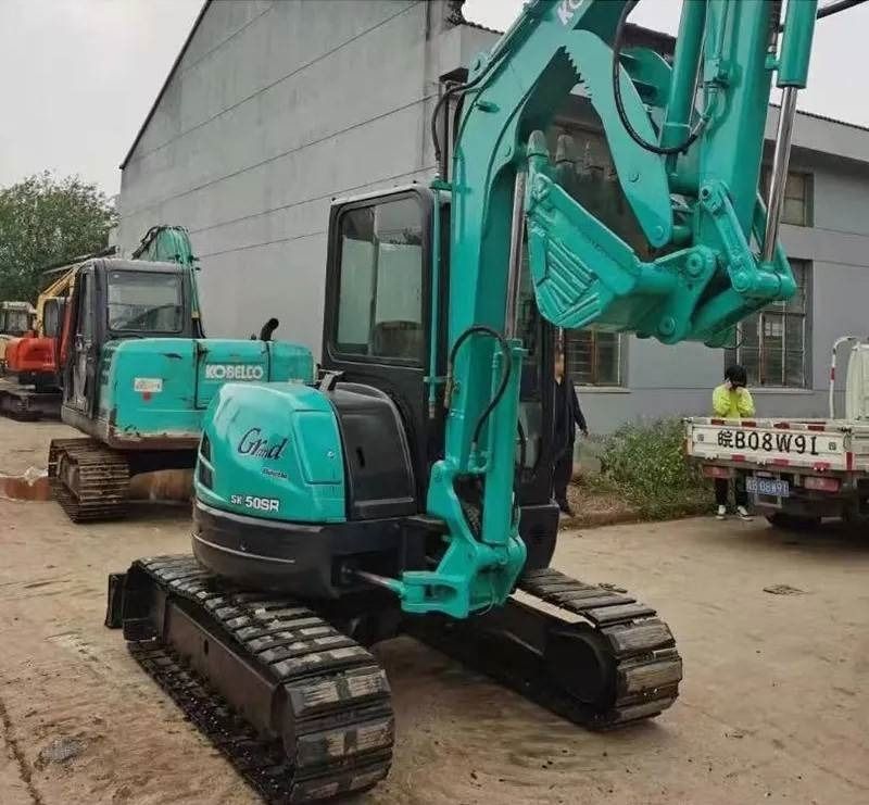 2024 Kobelco SK50SR mini excavator, front three-quarter view