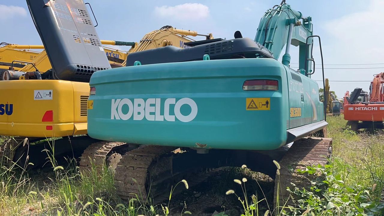 2018 Kobelco SK350D crawler excavator rear view 2018 Kobelco SK350D crawler excavator rear view