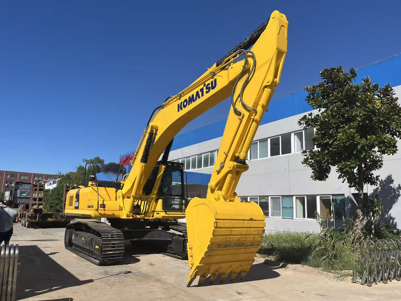 2023 Komatsu PC350 crawler excavator, side profile view