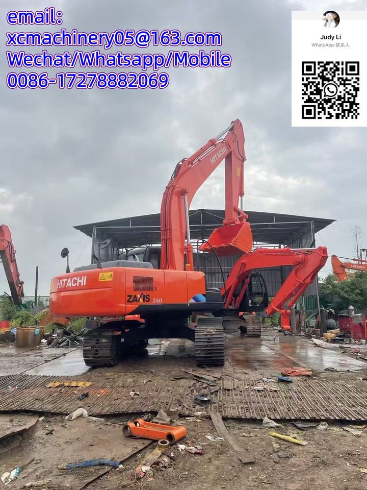 2021 Hitachi Zaxis 240 crawler excavator rear three-quarter view