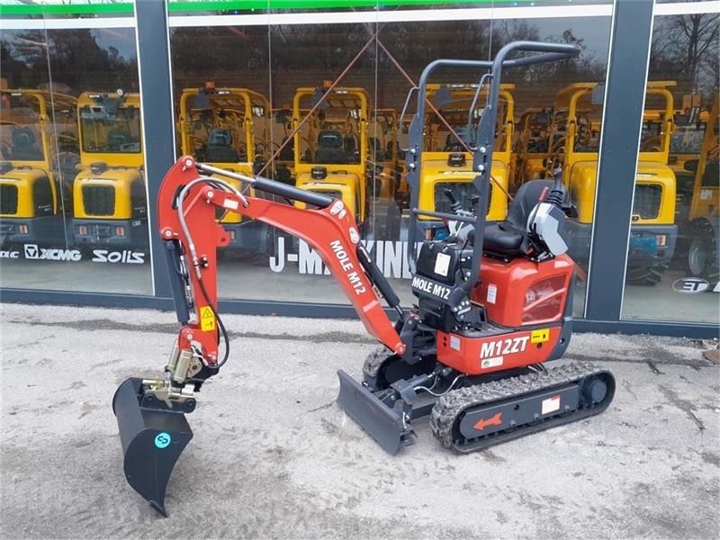 Mole M12 mini excavator, side view