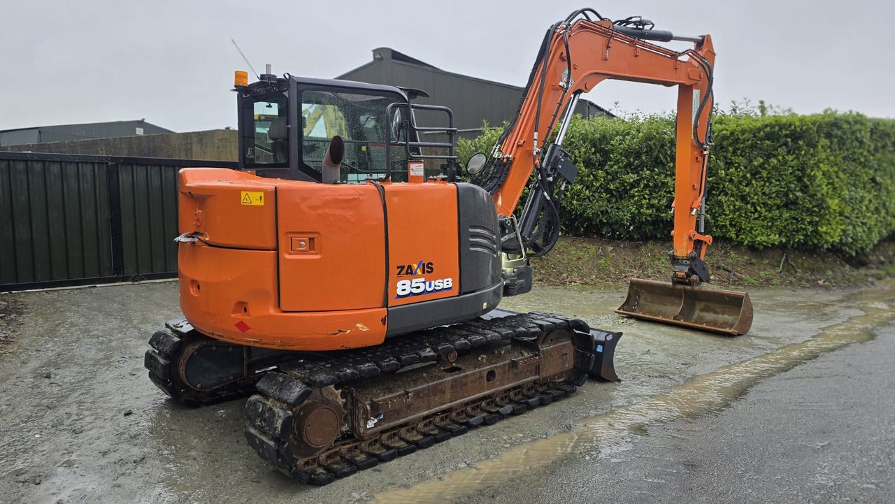 2022 Hitachi Zaxis 85USB mini excavator, rear three-quarter view 2022 Hitachi Zaxis 85USB mini excavator, rear three-quarter view