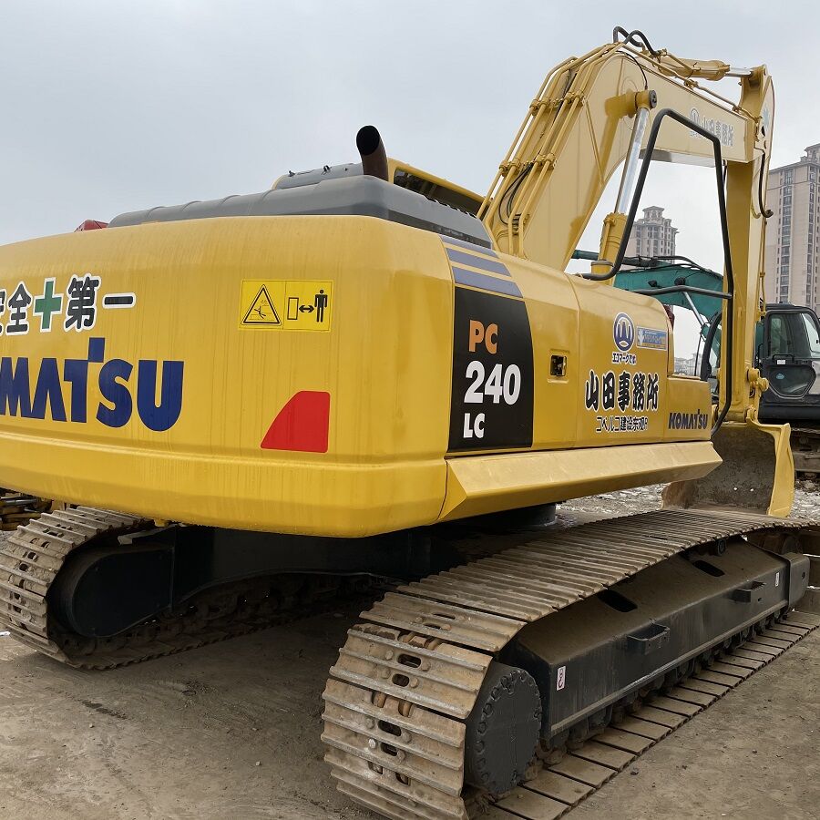 Komatsu PC240LC crawler excavator, rear three-quarter view