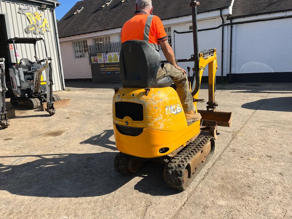 2014 JCB 080 mini excavator rear view