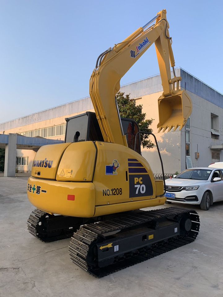 2022 Komatsu PC70-8 crawler excavator, rear three-quarter view