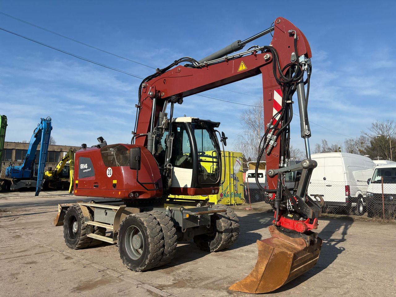 2018 Liebherr A914 Compact wheel excavator, side profile view 2018 Liebherr A914 Compact wheel excavator, side profile view