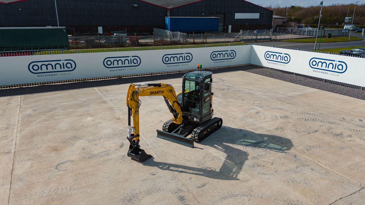 2026 Shantui SE36SR mini excavator, high-angle view