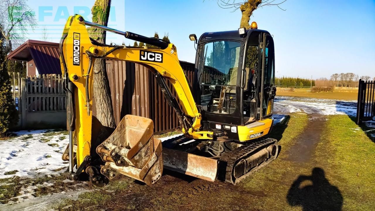 2017 JCB 8026 mini excavator, side view