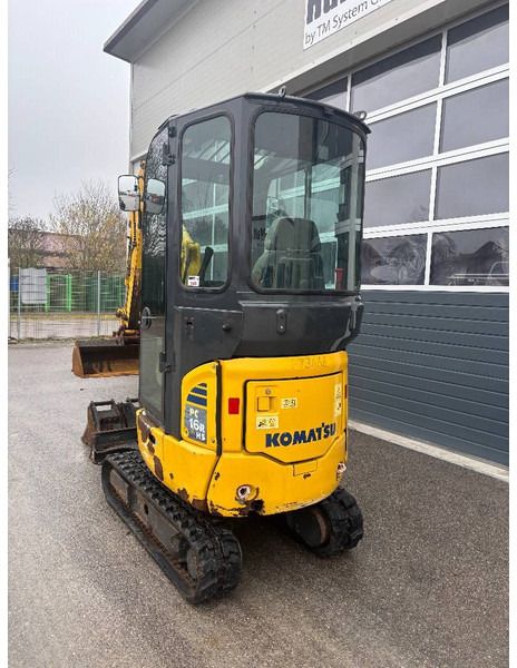 2018 Komatsu PC16R-3HS mini excavator, rear three-quarter view