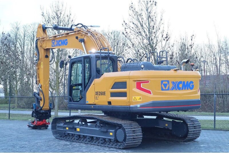 2023 XCMG XE260E crawler excavator, rear three-quarter view