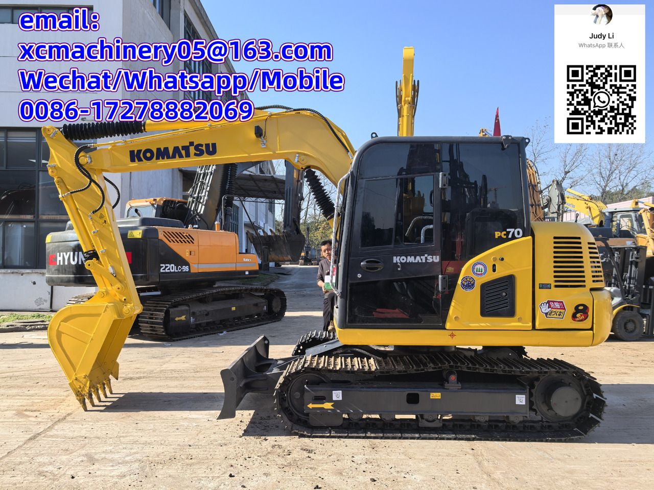 2023 Komatsu PC70-8 mini excavator side view