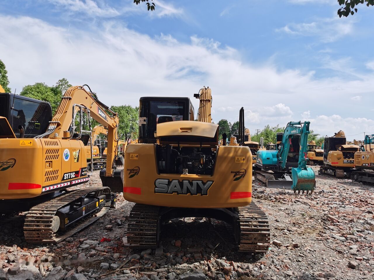 2020 Sany SY75C crawler excavator, rear view