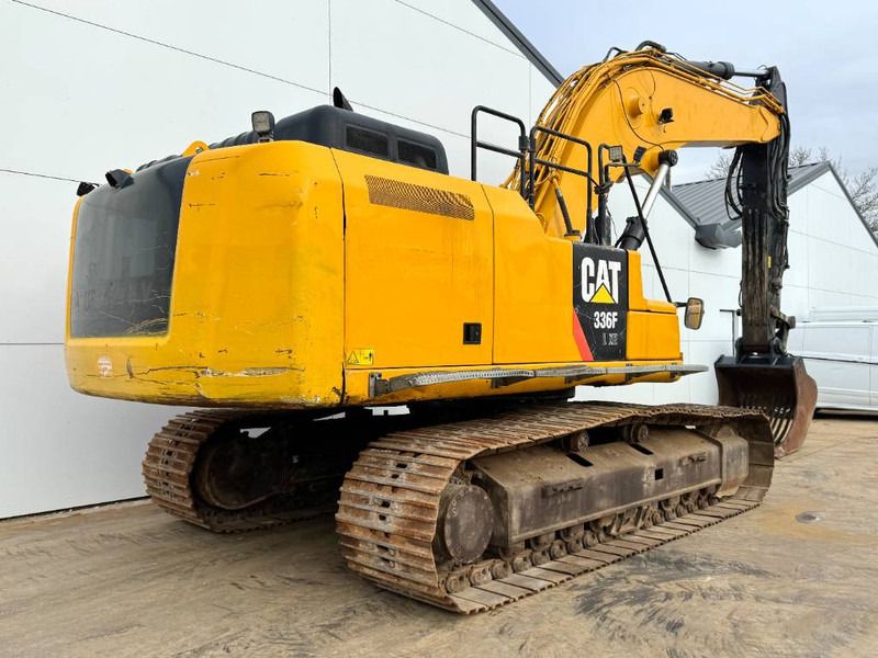 2018 Caterpillar 336F XE crawler excavator, rear three-quarter view 2018 Caterpillar 336F XE crawler excavator, rear three-quarter view