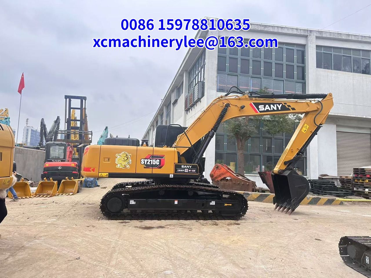 2024 Sany SY215C crawler excavator side view 2024 Sany SY215C crawler excavator side view